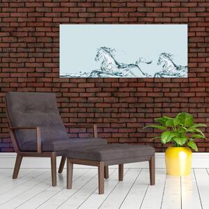 Tablou - Cai din picături de apă (120x50 cm)