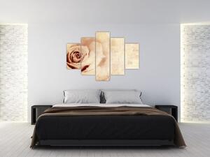 Tablou - floare de trandafir pentru îndrăgostiți (150x105 cm)