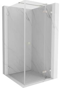 Mexen Lunar T, dus rabatabil dreapta 110 x 110 cm, sticla transparenta 8 mm, profil otel, 834T-110-110-97-00-P