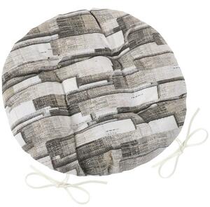 Pernă scaun matlasată rotundă Bellatex EMA Gresie gri, 40 cm