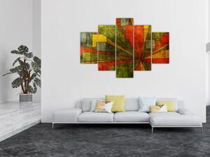 Tablou cu abstracție geometrică (150x105 cm)