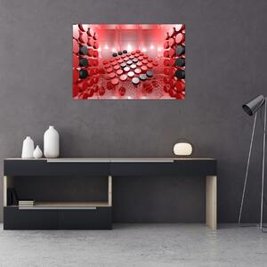 Tablou cu abstracți din butoane (90x60 cm)