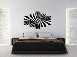 Tablou abstract cu dungi de zebră (150x105 cm)