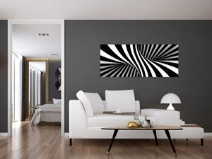 Tablou abstract cu dungi de zebră (120x50 cm)