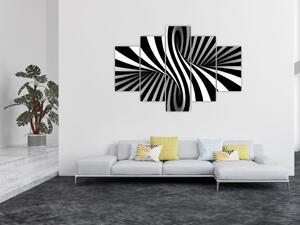 Tablou abstract cu dungi de zebră (150x105 cm)