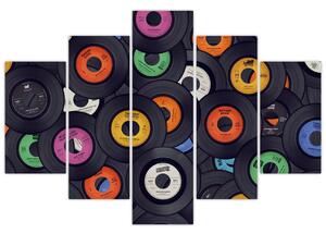 Tablou - plăci de gramofon (150x105 cm)
