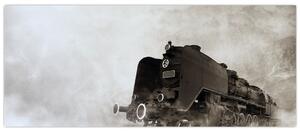 Tablou - Tren în ceață (120x50 cm)