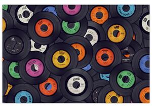 Tablou - plăci de gramofon (90x60 cm)