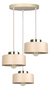 Lustră cu cablu IGNIA 3xE27/60W/230V bej/auriu
