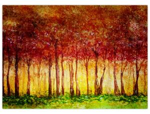 Tablou - Pictura pădurii cu frunziș (70x50 cm)