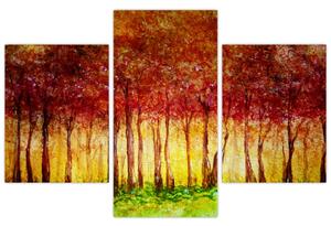 Tablou - Pictura pădurii cu frunziș (90x60 cm)