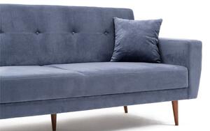 Canapea extensibila cu 3 Locuri Flento, Albastru marin / Gri, 218 x 90 x 75 cm