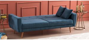 Canapea extensibila cu 3 Locuri Flento, Albastru marin / Gri, 218 x 90 x 75 cm
