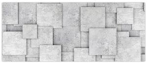 Tablou - Abstracție cu faianță de beton (120x50 cm)