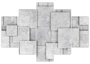Tablou - Abstracție cu faianță de beton (150x105 cm)