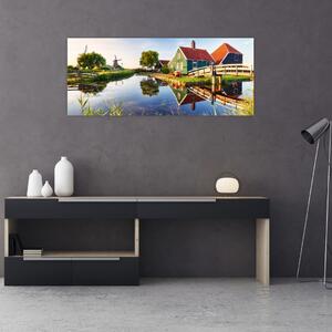 Tablou cu mori din Olanda (120x50 cm)