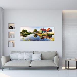 Tablou cu mori din Olanda (120x50 cm)