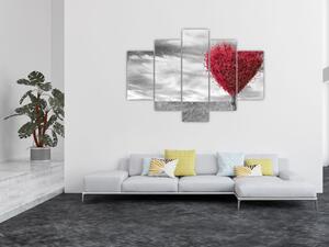 Tablou -Inima din coroanele copacilor (150x105 cm)
