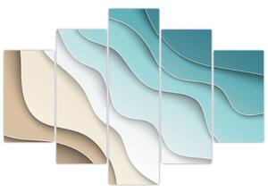 Tablou abstract cu plaja mării (150x105 cm)