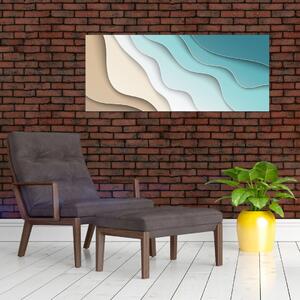 Tablou abstract cu plaja mării (120x50 cm)