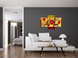 Tablou abstract cu două femei (90x60 cm)