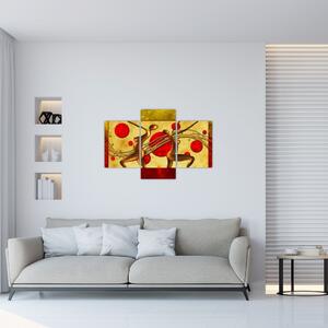 Tablou abstract cu două femei (90x60 cm)