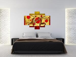 Tablou abstract cu două femei (150x105 cm)