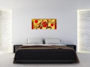 Tablou abstract cu două femei (120x50 cm)