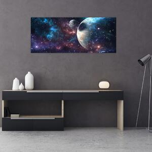 Tablou cu cosmos (120x50 cm)