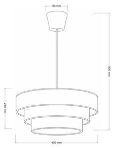 Brilagi - Lustră suspendată pe cablu LUNETA 1xE27/60W/230V diam. 40 cm gri/crem/alb