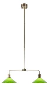 Markslöjd 109161 - Lustră VELA pe tijă, 2xE27/60W/230V, verde/alamă