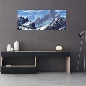 Tablou - Munții pictați (120x50 cm)