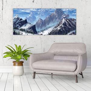 Tablou - Munții pictați (120x50 cm)