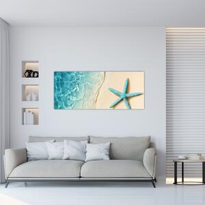 Tablou - Stea de mare pe plajă (120x50 cm)