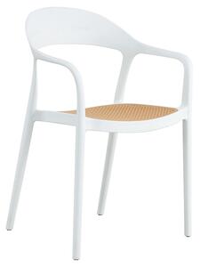 Scaun exterior Ember cu protectie UV plastic bej-alb 52.5x56.5x81cm