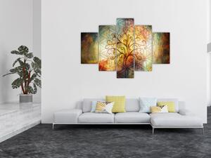 Tablou abstract cu copac (150x105 cm)