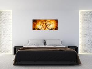 Tablou natural abstract cu copac (120x50 cm)