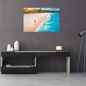 Tablou - Fuga pe plajă (90x60 cm)