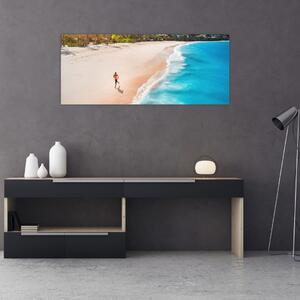 Tablou - Fuga pe plajă (120x50 cm)