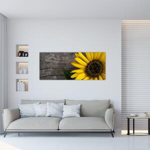Tablou - Floare de floarea soarelui (120x50 cm)
