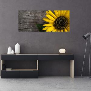 Tablou - Floare de floarea soarelui (120x50 cm)