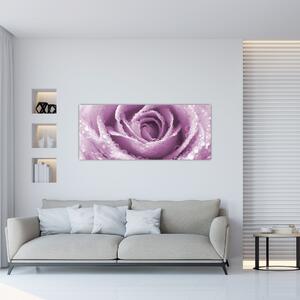 Tablou detaliu de floare de trandafir (120x50 cm)