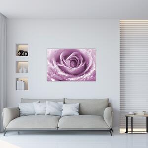 Tablou detaliu de floare de trandafir (90x60 cm)