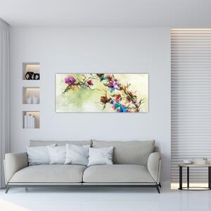 Tablou - Pictua cu flori (120x50 cm)