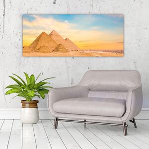 Tablou cu piramidele din Egipt (120x50 cm)