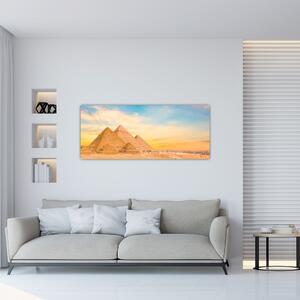 Tablou cu piramidele din Egipt (120x50 cm)