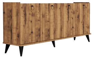Comoda Model Lireta, Nuc/Negru, 182x41x82.5 cm