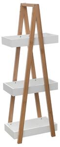 Raft tip Scară Model Alessia, Alb/Natural, 30x18x82 cm