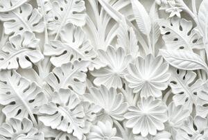 Fototapet - Flori albăstrele albe (296x200 cm)