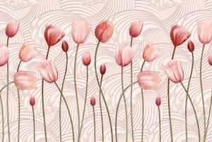 Fototapet - Lalele roz (296x200 cm)